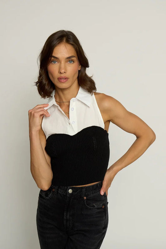 Halter Twofer - Polkadots & Moonbeams LACentral Park WestBLACK/WHITEXSHalter Twofer