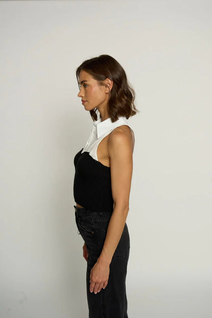 Halter Twofer - Polkadots & Moonbeams LACentral Park WestBLACK/WHITEXSHalter Twofer