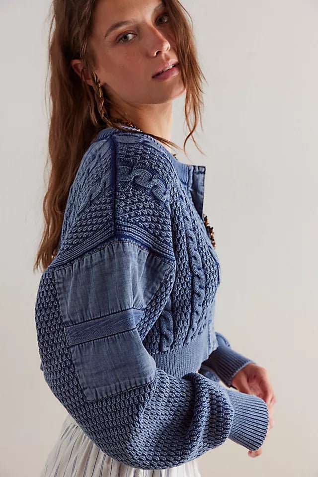Heritage Cardi - Polkadots & Moonbeams LAFree PeopleBlueXSHeritage Cardi
