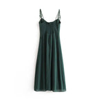 High Slit Mid Dress - Polkadots & Moonbeams LAPolkadots & MoonbeamsGreenSHigh Slit Mid Dress