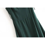 High Slit Mid Dress - Polkadots & Moonbeams LAPolkadots & MoonbeamsGreenSHigh Slit Mid Dress