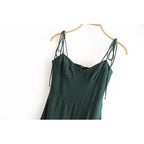 High Slit Mid Dress - Polkadots & Moonbeams LAPolkadots & MoonbeamsGreenSHigh Slit Mid Dress