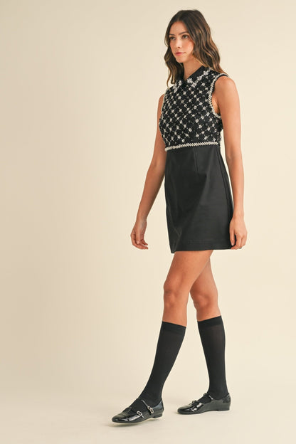 Holly Sequin Mini Dress - Polkadots & Moonbeams LAPolkadots & MoonbeamsBLACK/WHITESHolly Sequin Mini Dress