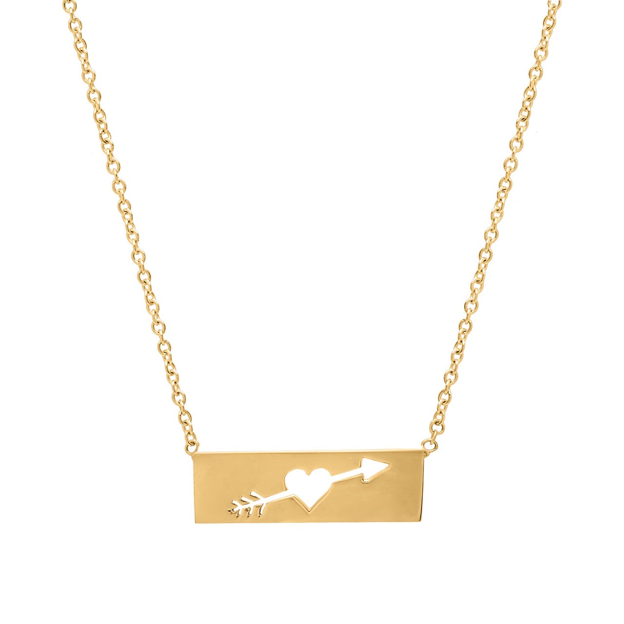 14K Gold Love Arrow Necklace