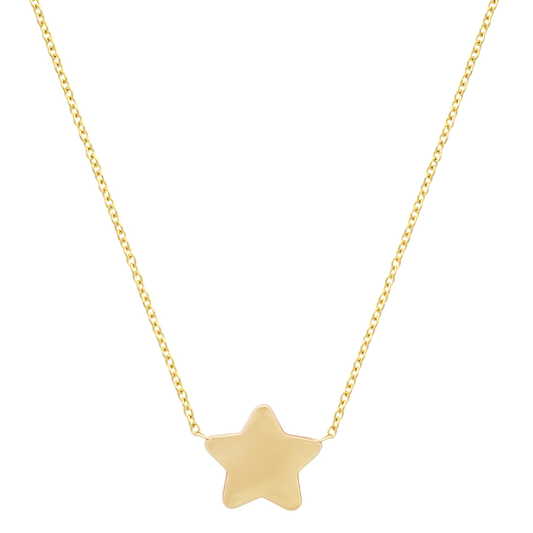 14K Gold Star Necklace