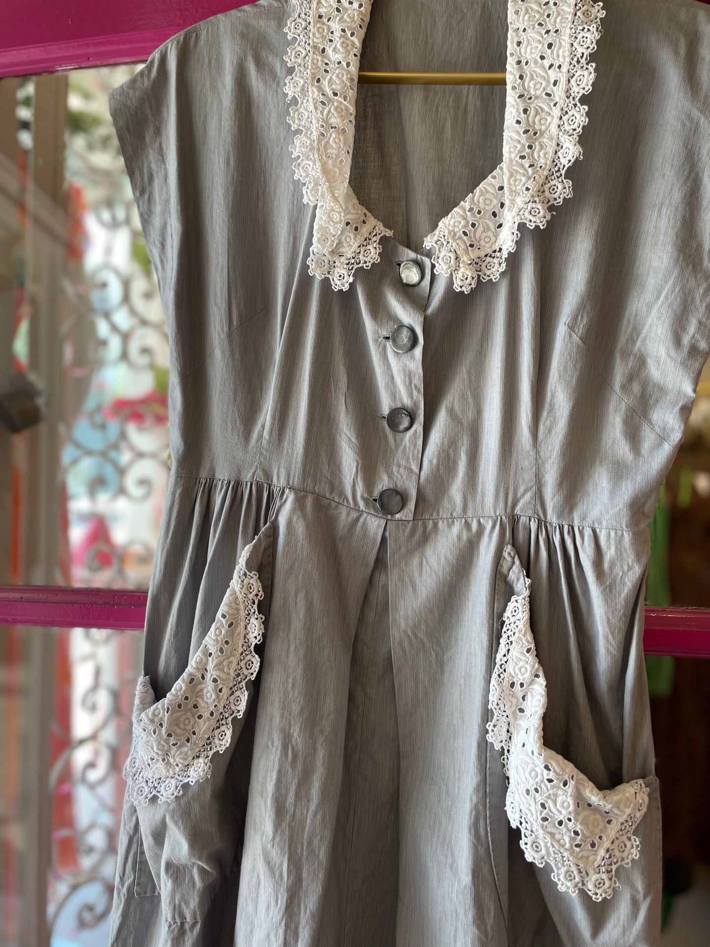 40s Collared Pocket Dress