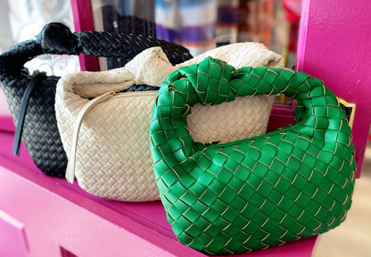 Italia Woven Vegan Bags - Polkadots & Moonbeams LAPolkadots & MoonbeamsblackItalia Woven Vegan Bags