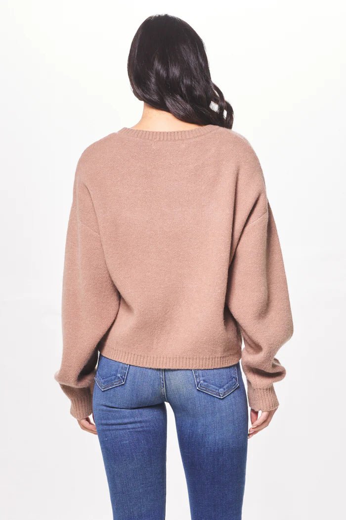 Jacquard Crewneck Sweater - Polkadots & Moonbeams LAVintage HavanaSMALLTANJacquard Crewneck Sweater