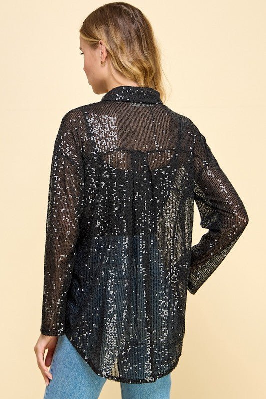 Jenna Sequin Top - Polkadots & Moonbeams LAPolkadots & MoonbeamsSBLACKJenna Sequin Top