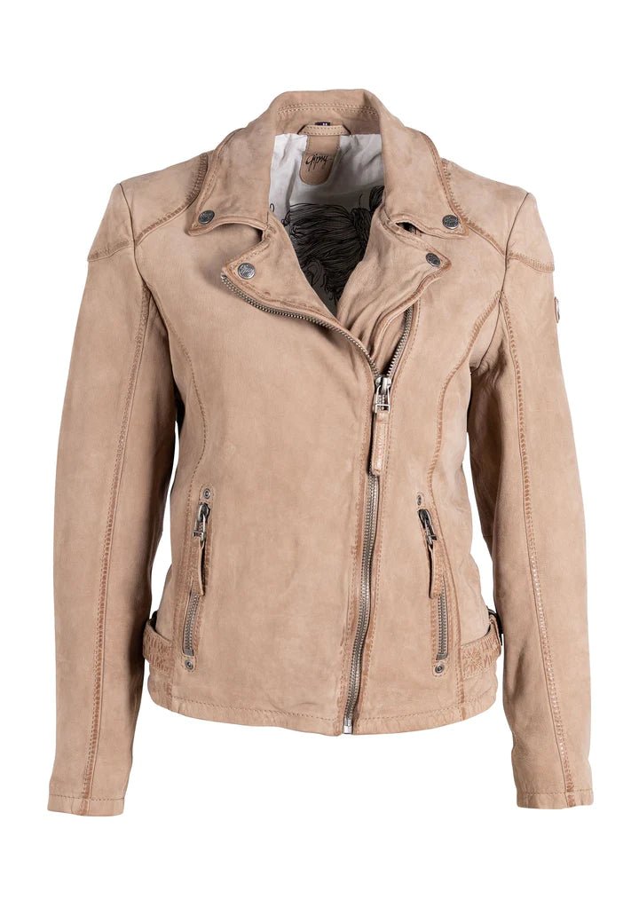 Karyn Sand Moto Jacket - Polkadots & Moonbeams LAMauritiusSKaryn Sand Moto Jacket