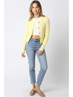 Kassidy Cable Knit Cardigan - Polkadots & Moonbeams LAPolkadots & MoonbeamsYellowSKassidy Cable Knit Cardigan