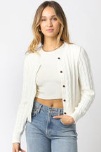 Kassidy Cable Knit Cardigan - Polkadots & Moonbeams LAPolkadots & MoonbeamsYellowSKassidy Cable Knit Cardigan