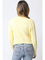 Kassidy Cable Knit Cardigan - Polkadots & Moonbeams LAPolkadots & MoonbeamsYellowSKassidy Cable Knit Cardigan
