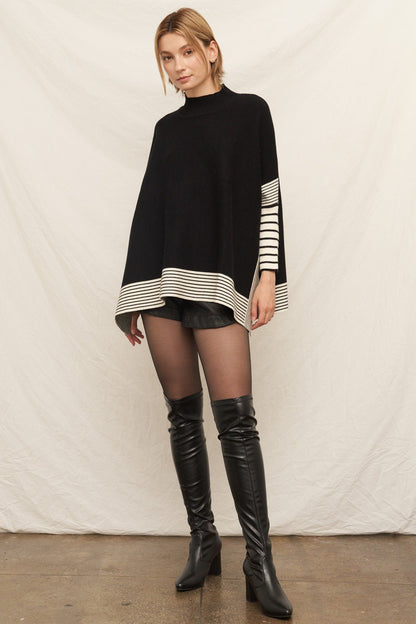 Kennedy Cape Sweater - Polkadots & Moonbeams LAPolkadots & MoonbeamsBLACK/WHITEOne sizeKennedy Cape Sweater