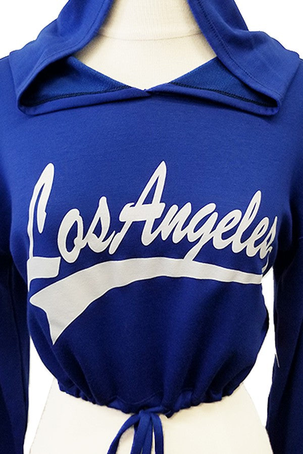 LA Cropped Hoodie