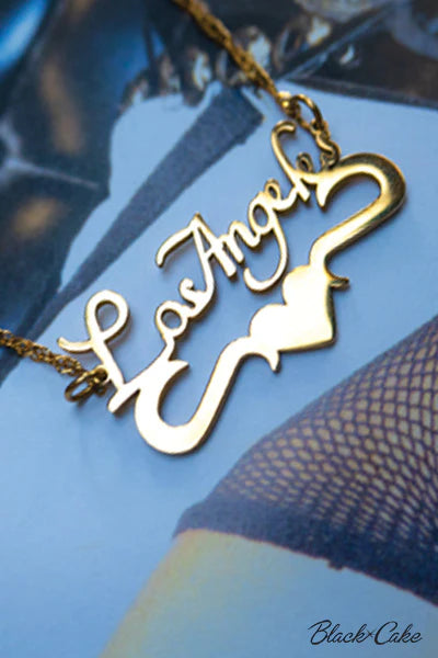 Los Angeles Nameplate Necklace