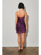 Satin Mini Dress with Lace