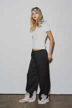 Lace Bottom Pants - Polkadots & Moonbeams LABeige BotanyBlackSLace Bottom Pants