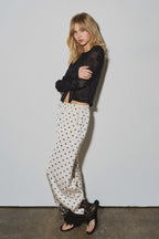 Lace Bottom Pants - Polkadots & Moonbeams LABeige BotanypolkadotsSLace Bottom Pants
