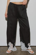 Lace Bottom Pants - Polkadots & Moonbeams LABeige BotanyBlackSLace Bottom Pants