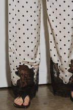 Lace Bottom Pants - Polkadots & Moonbeams LABeige BotanyBlackSLace Bottom Pants