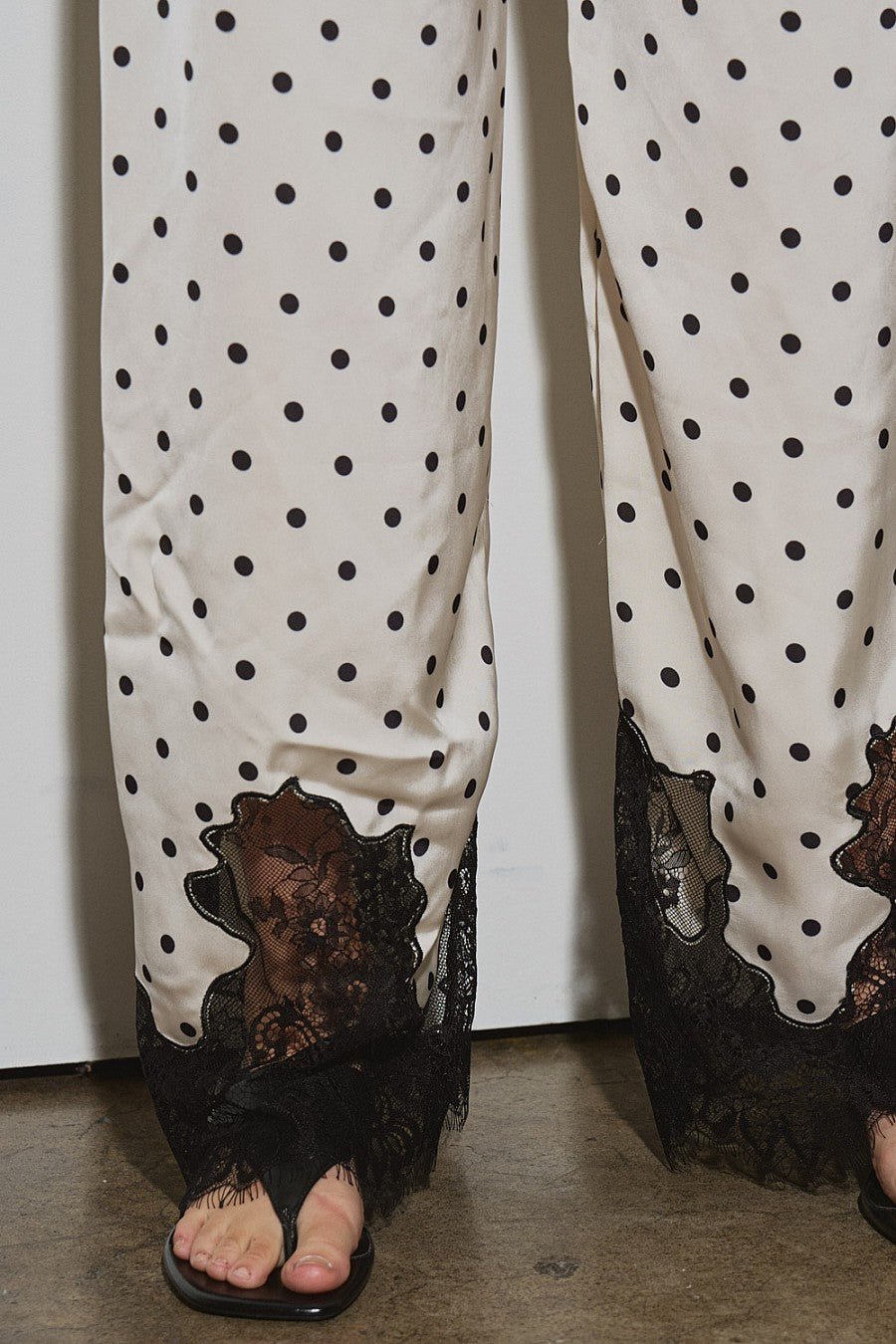 Lace Bottom Pants - Polkadots & Moonbeams LABeige BotanyBlackSLace Bottom Pants