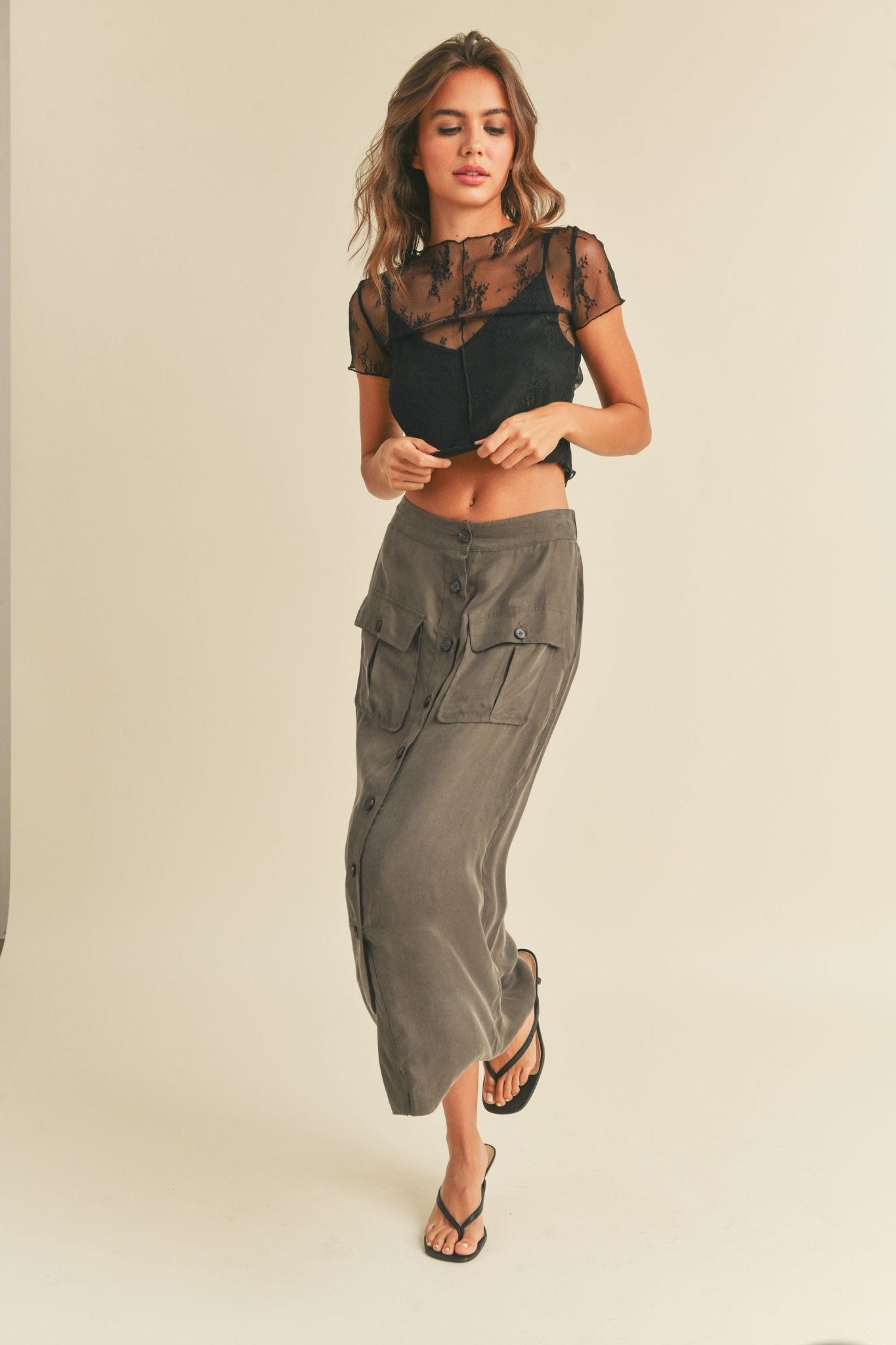 Lace Crop - Polkadots & Moonbeams LAPolkadots & MoonbeamsSBLACKLace Crop