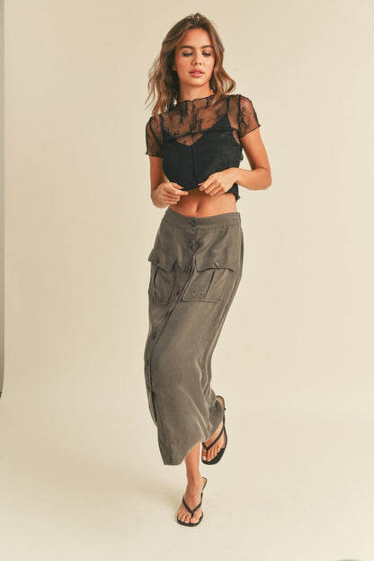 Lace Crop - Polkadots & Moonbeams LAPolkadots & MoonbeamsSBLACKLace Crop