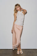 Lace Hem Midi Skirt - Polkadots & Moonbeams LABeige BotanyPinkSLace Hem Midi Skirt