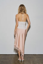 Lace Hem Midi Skirt - Polkadots & Moonbeams LABeige BotanyPinkSLace Hem Midi Skirt