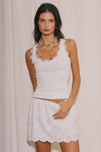 Lace Scoop Tank - Polkadots & Moonbeams LABeige BotanyBLACKSLace Scoop Tank