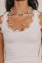 Lace Scoop Tank - Polkadots & Moonbeams LABeige BotanyBLACKSLace Scoop Tank