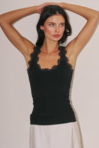 Lace Scoop Tank - Polkadots & Moonbeams LABeige BotanyBLACKSLace Scoop Tank