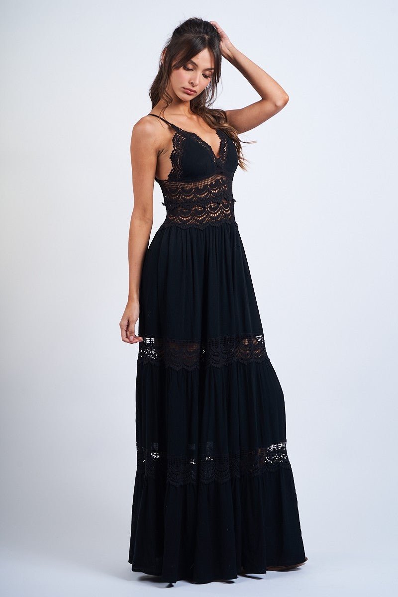 Lace Torso Maxi - Polkadots & Moonbeams LAPolkadots & MoonbeamsBLACKSLace Torso Maxi