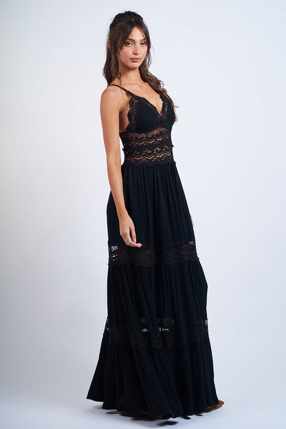 Lace Torso Maxi - Polkadots & Moonbeams LAPolkadots & MoonbeamsBLACKSLace Torso Maxi