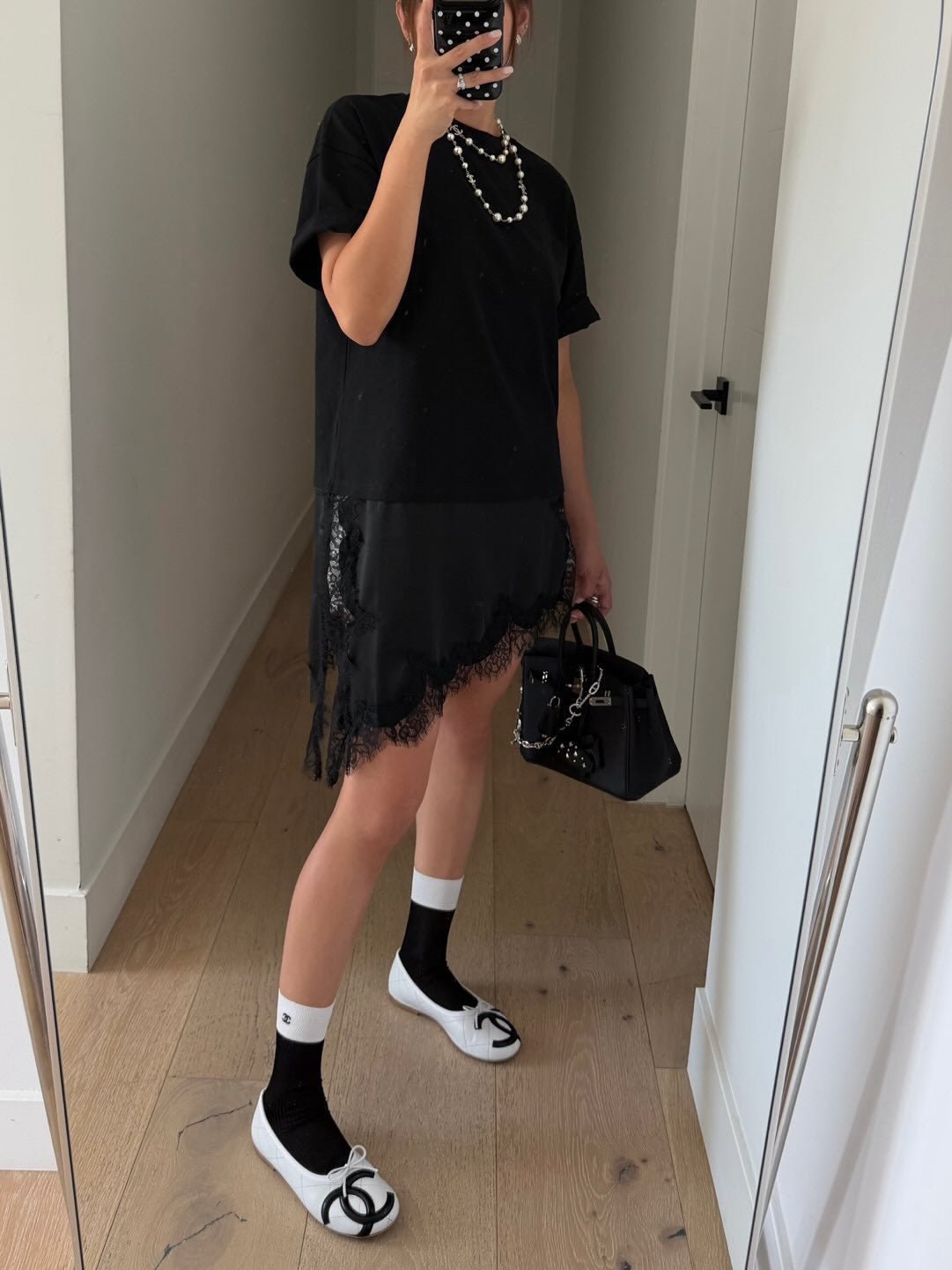 Lace Trim T Shirt - Polkadots & Moonbeams LAPolkadots & Moonbeams LABlackS/MLace Trim T Shirt