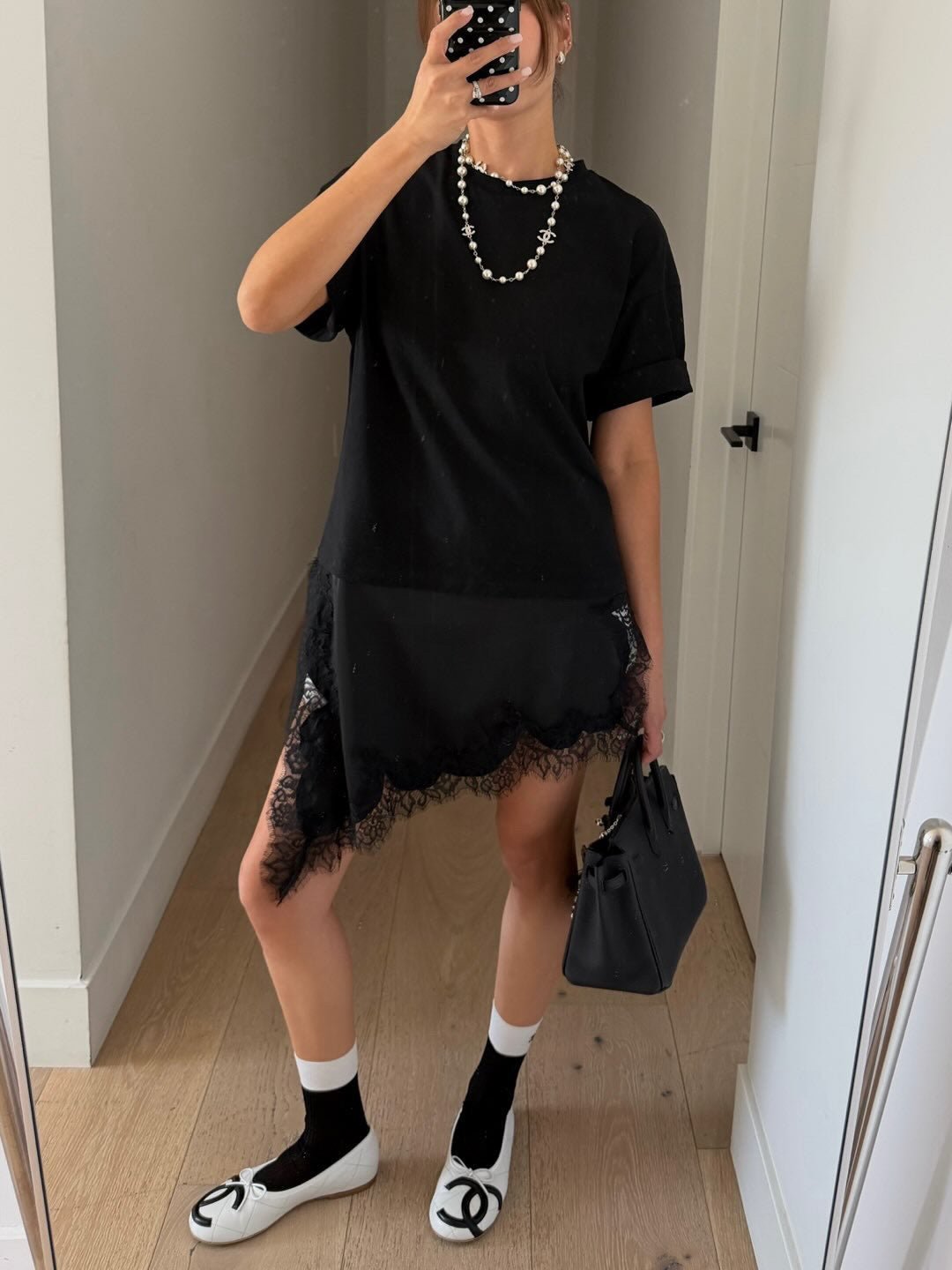 Lace Trim T Shirt - Polkadots & Moonbeams LAPolkadots & Moonbeams LABlackS/MLace Trim T Shirt
