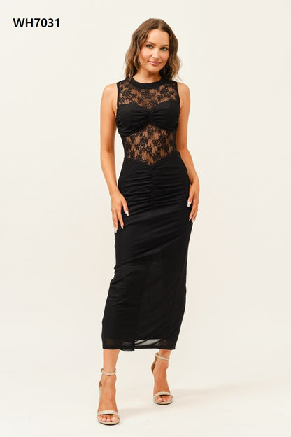Lace Cutout Maxi