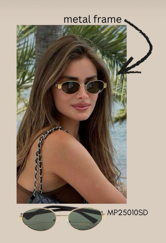 Lindsay Metal Frame Sunnies - Polkadots & Moonbeams LAPolkadots & MoonbeamsBlackLindsay Metal Frame Sunnies