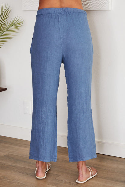 Linen Palazzo Pants - Polkadots & Moonbeams LAVenti 6SWHITELinen Palazzo Pants