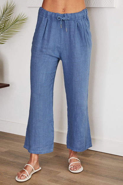 Linen Palazzo Pants - Polkadots & Moonbeams LAVenti 6SWHITELinen Palazzo Pants
