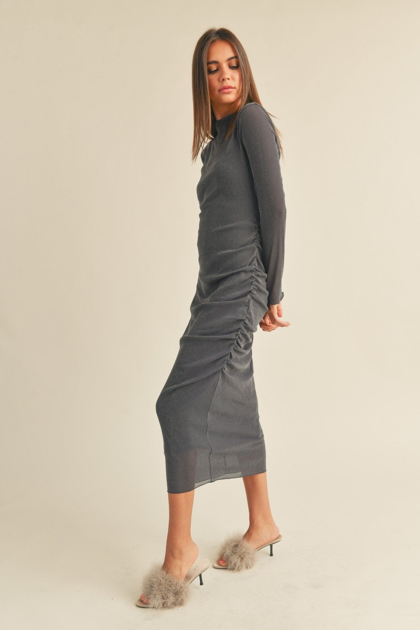 Lurex Mesh Midi - Polkadots & Moonbeams LAPolkadots & MoonbeamsSMALLGREY BLUELurex Mesh Midi