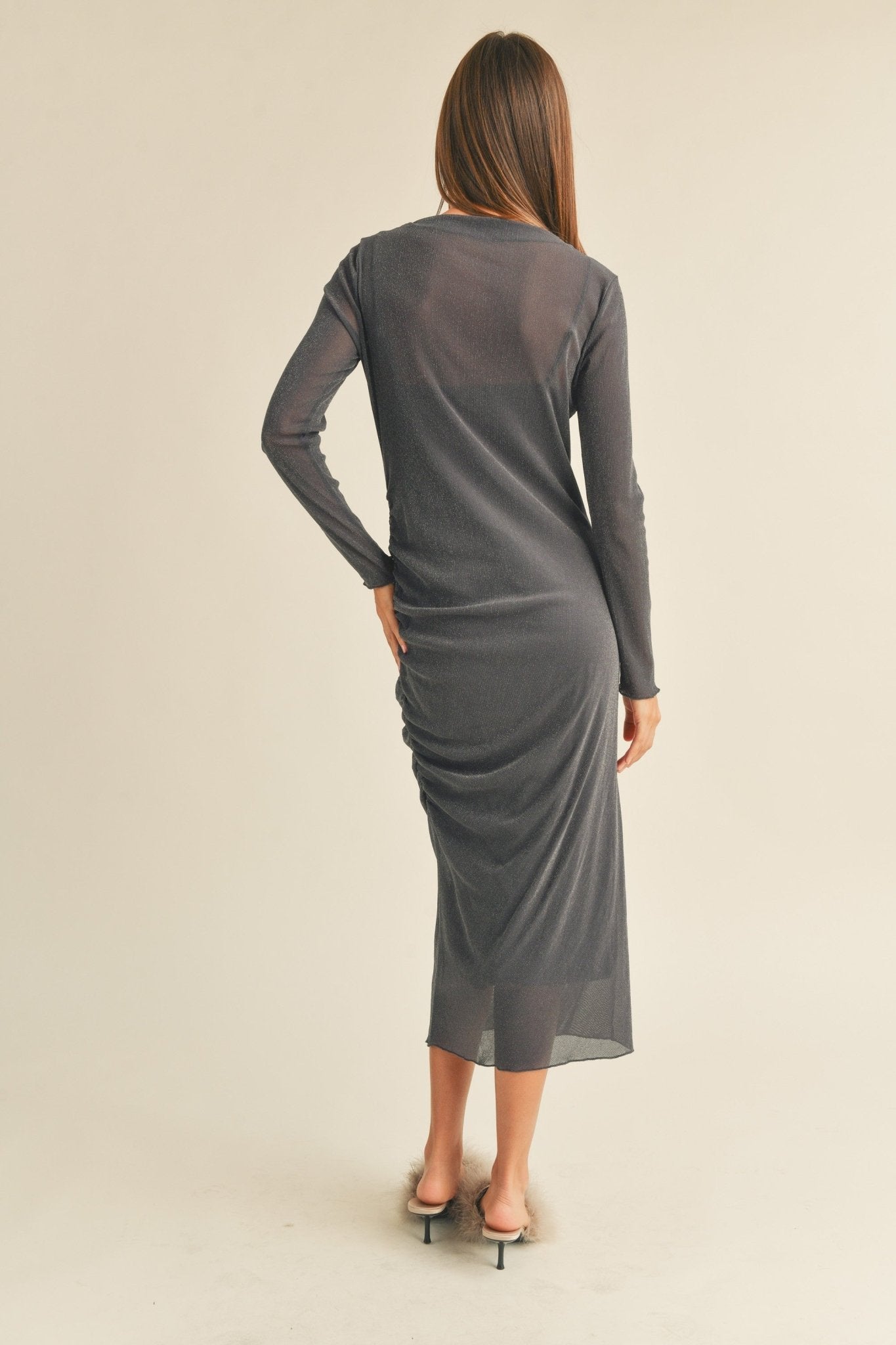 Lurex Mesh Midi - Polkadots & Moonbeams LAPolkadots & MoonbeamsSMALLGREY BLUELurex Mesh Midi