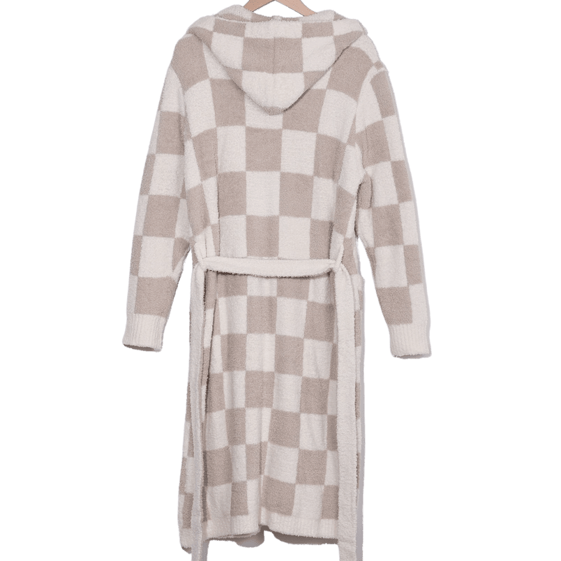 Luxe Check Robe - Polkadots & Moonbeams LALocal Beachtan/whiteLuxe Check Robe