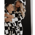 Luxe Check Robe - Polkadots & Moonbeams LALocal Beachtan/whiteLuxe Check Robe