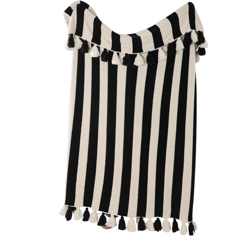 Luxe Tassel Blanket - Polkadots & Moonbeams LALocal Beachtan/whiteLuxe Tassel Blanket