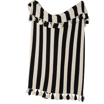 Luxe Tassel Blanket - Polkadots & Moonbeams LALocal Beachtan/whiteLuxe Tassel Blanket