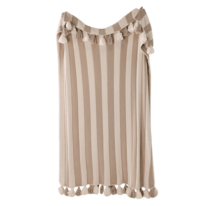 Luxe Tassel Blanket - Polkadots & Moonbeams LALocal Beachtan/whiteLuxe Tassel Blanket