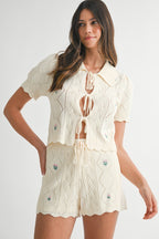 Maggie Tie Shorts - Polkadots & Moonbeams LAPolkadots & MoonbeamscreamSMaggie Tie Shorts