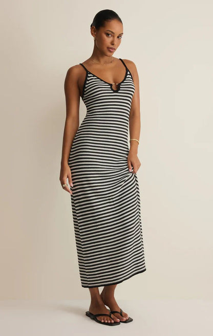 Majestic Striped Midi Dress - Polkadots & Moonbeams LAZ SUPPLYStripedXSMajestic Striped Midi Dress